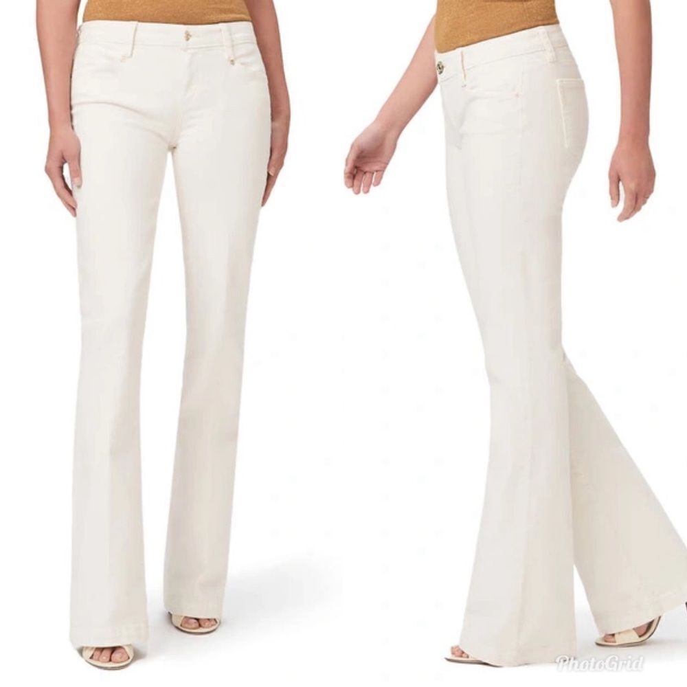 PAIGE White Wide Leg Flare Jeans